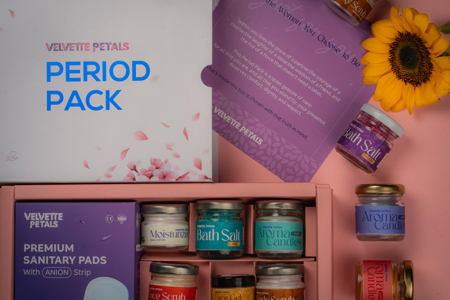 Velvette Petals Period Pack – Monthly Self-Care Combo